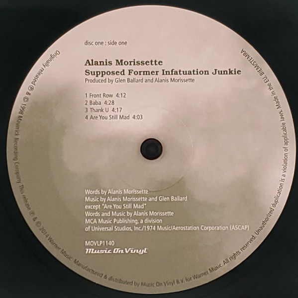 Alanis Morisette - Supposed Former Infatuation Junkie (2 LP)
