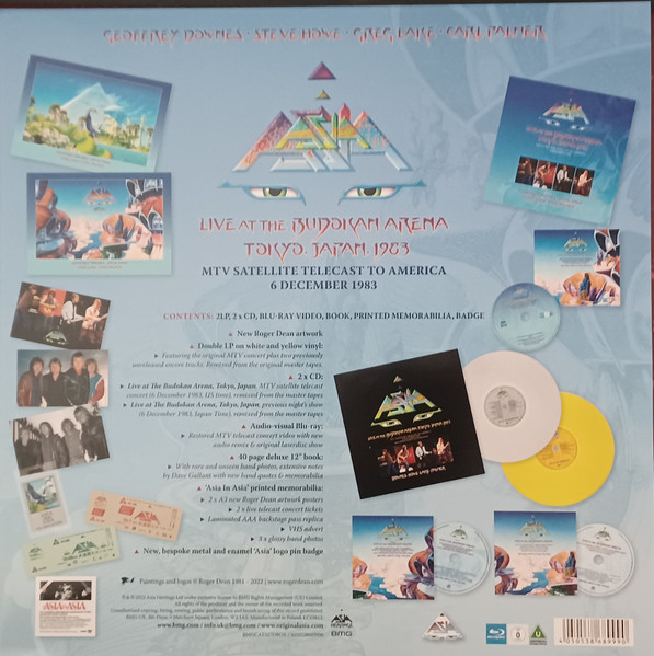 Asia - Live at the Budokan Tokyo 1983 (MTV Satellite Telecast To America 6 December 1983) (2 LP, 2 CD, Blue Ray, 40 page booklet)