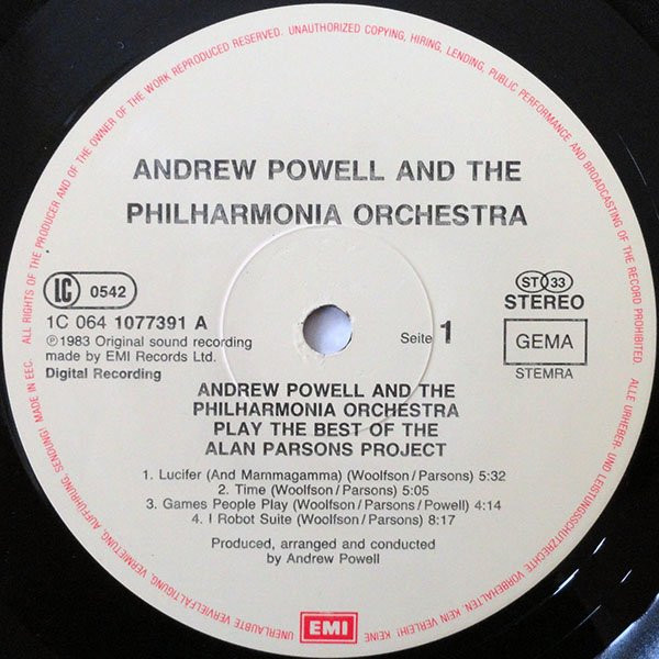 Andrew Powell and the Philharmonia Orchestra - Plays the best of the Alan Parsons Project