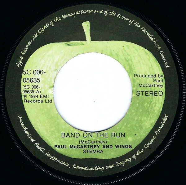 7" | Paul Mc Cartney and Wings - Band on the Run / Nineteen Hundred and Eighty Five