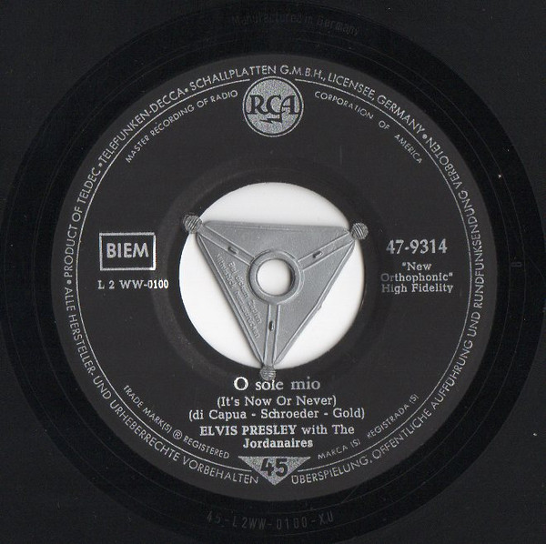 7" | Elvis presley - O Sole Mio (It's now or never)/ Make Me Know It