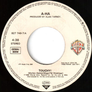 7" | A-Ha - Touchy! / Hurry - Afbeelding 2