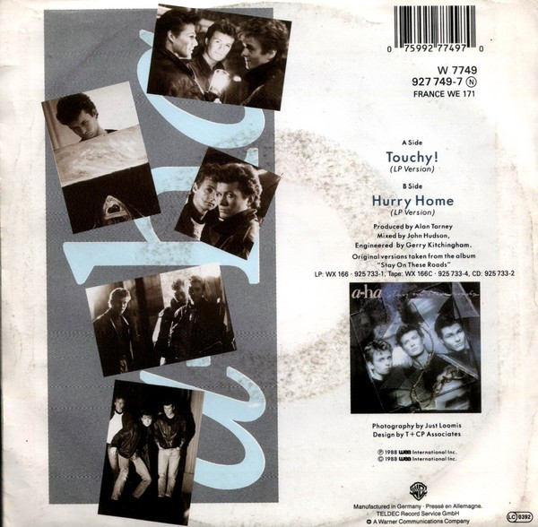 7" | A-Ha - Touchy! / Hurry