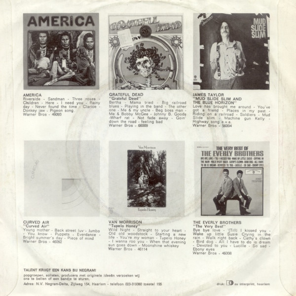 7" | The Doobie Brothers - Listen to the Music / Toulouse Street