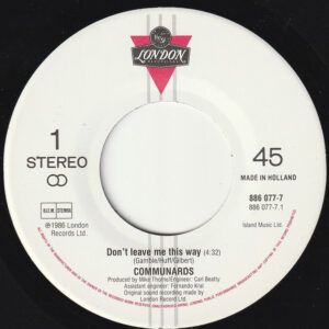 7"| Communards with Sarah Jane Morris - Don't Leave me this Way / Sanctified - Afbeelding 2