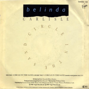 7"| Berlinda Carlisle - Circle in the Sand / Circle in. the Sand (Seaside Mood Groove Mix) - Afbeelding 3