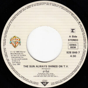 7"| A-Ha - The Sun Always Shines on T.V. / Driftwood - Afbeelding 2