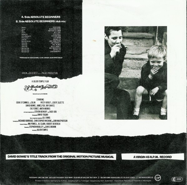 7"| David Bowie - Absolute Beginners / Absolute Beginners (Dub mix)