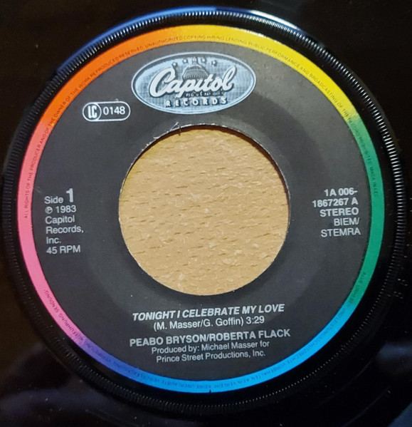 7"| Peabo Bryson and Roberta Flack - Tonight, I Celebrate My Love / Born to Love