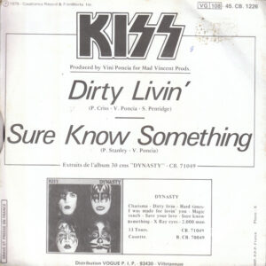 7"| KISS - Dirty Livin' / Sure Know Something - Afbeelding 3