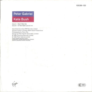 7"| Peter Gabriel and Kate Bush - Don't Give Up / In Your Eyes - Afbeelding 3
