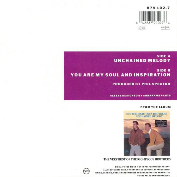 7"| The Righteous Brothers - Unchained Melody / You are my Soul and Inspiration