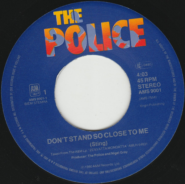 7"| The Police - Don't Stand so Close to Me / Friends