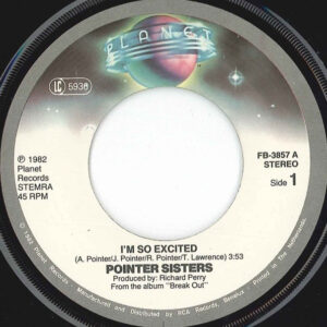 7"| Pointer Sisters - I'm So Excited / Dance Electric - Afbeelding 2