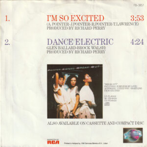 7"| Pointer Sisters - I'm So Excited / Dance Electric - Afbeelding 3