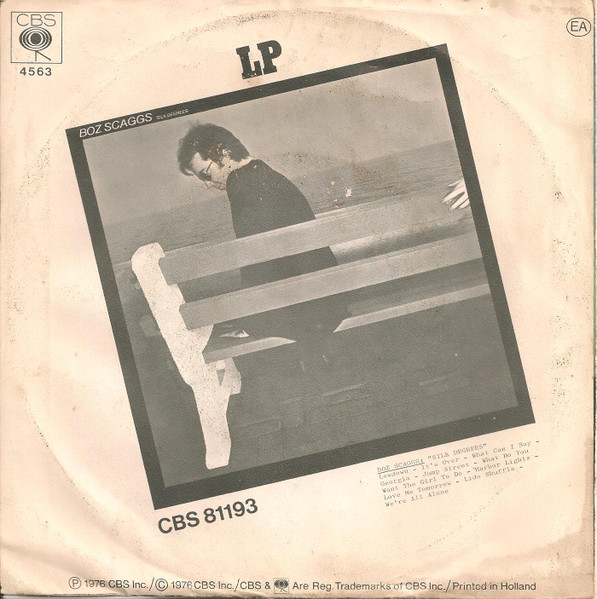 7"| Boz Scaggs - Low Down / Jump Street