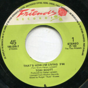 7"| Tony Scott - That's How I'm Living / The Chief - Afbeelding 2