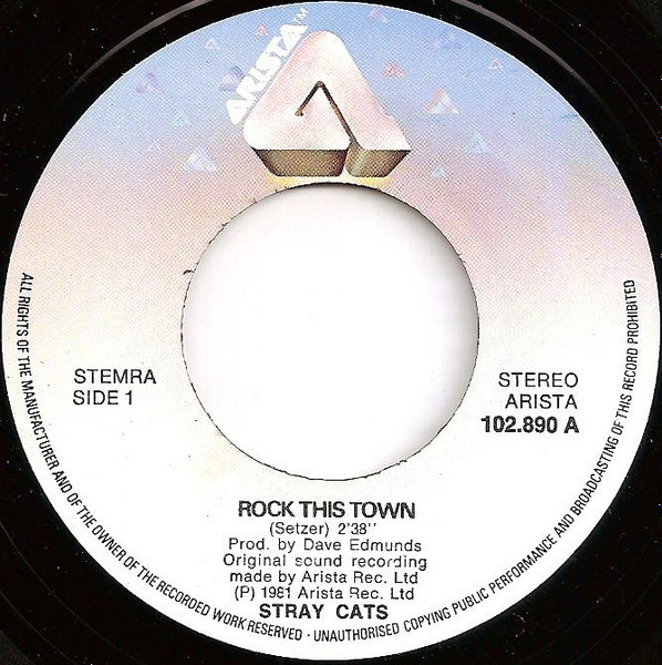 7"| Stray Cats - Rock this Town / Can't Hurry Love