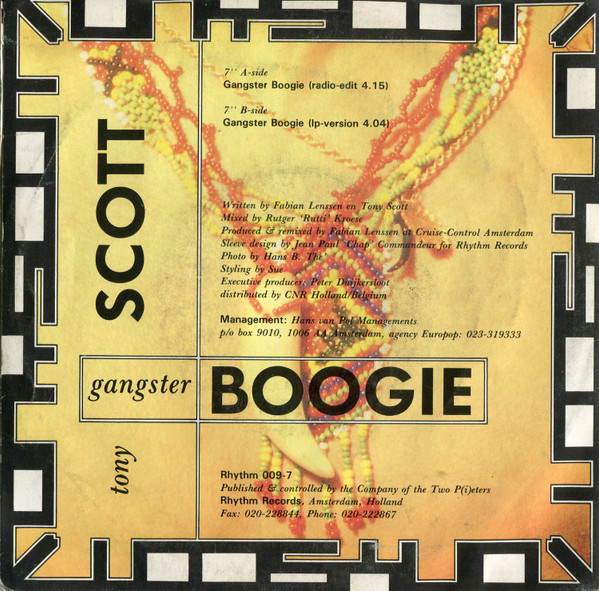 7" | Tony Scott - Gangster Boogie (radio edit) / Gangster Boogie (LP version)