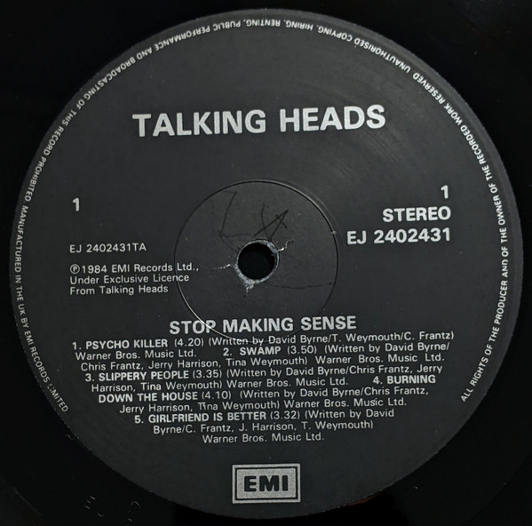 Talking Heads - Stop Making Sense
