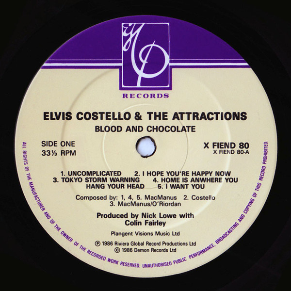 Elvis Costello and the Attractions - Blood and Chocolate