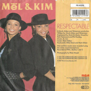 7" | Mel & Kim - Respectable / Respectable (instumental) - Afbeelding 3