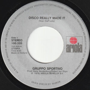 7" | Gruppo Sportivo - Disco Really Made it / I Don't Know (special limited edition) - Afbeelding 2