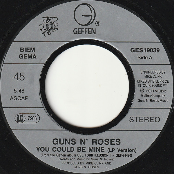 7" | Guns n' Roses - You Could be Mine / Civil War (LP version)