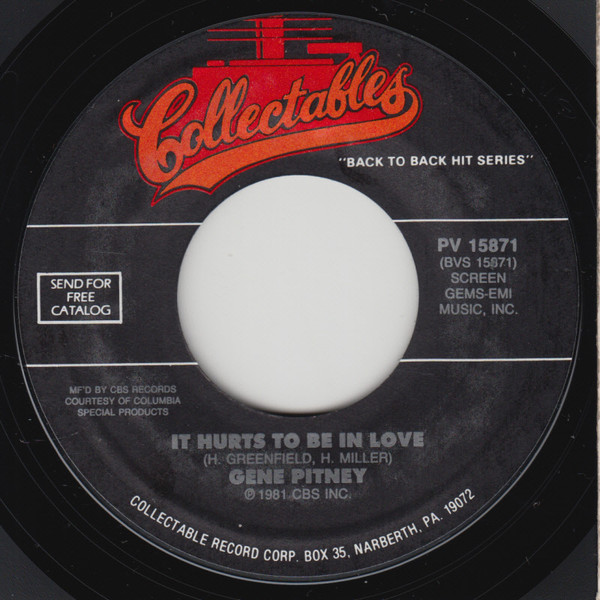 7" | Gene Pitney -  I'm Gonna Be Strong / It Hurts To Be In Love