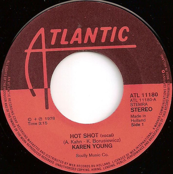 7" | Karen Young - Hot Shot / Hot Shot (instrumental)