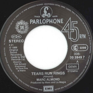 7" | Marc Almond - Tears Run Rings / Everything I wanted to be - Afbeelding 2