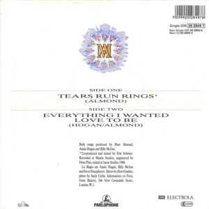 7" | Marc Almond - Tears Run Rings / Everything I wanted to be - Afbeelding 3