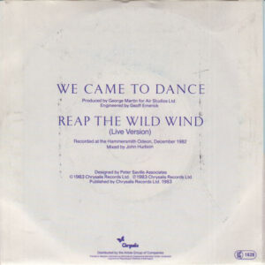 7" | Ultravox - We Came to Dance / Reap the Wild Wind - Afbeelding 3