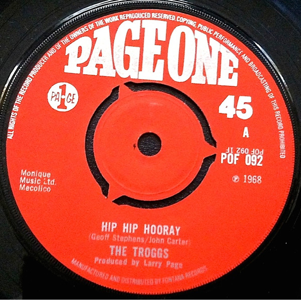 7" | Troggs - Hip Hip Hooray / Say Darlin'!