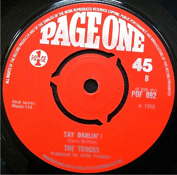 7" | Troggs - Hip Hip Hooray / Say Darlin'!