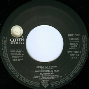 7" | Edie Brickel and the New Bohemians - Circle / Now (LP version) - Afbeelding 2