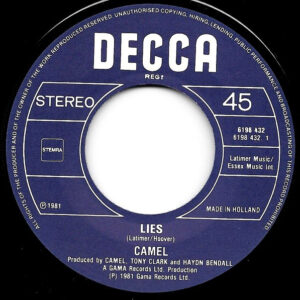 7" | Camel - Lies / Changing Places - Afbeelding 2