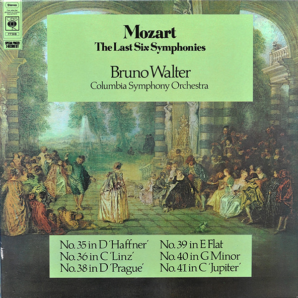 Bruno Walter - Mozart 'The Last Six Symphonies' (3 LP Box)