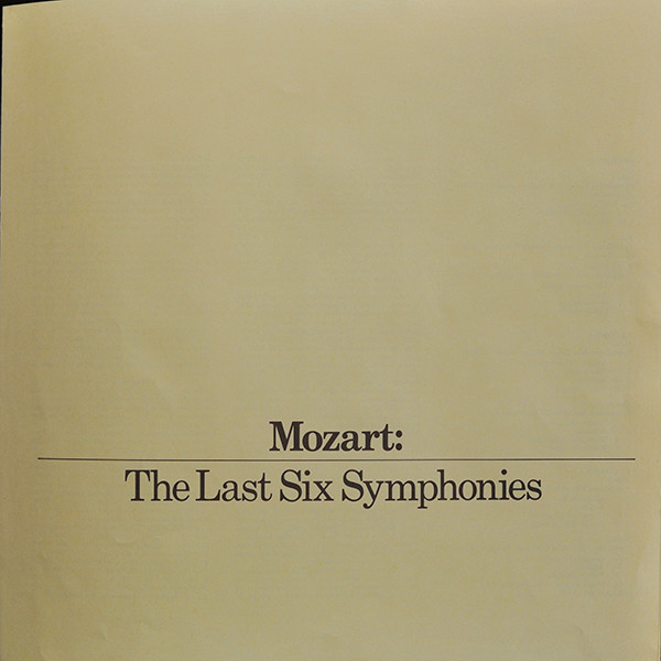 Bruno Walter - Mozart 'The Last Six Symphonies' (3 LP Box)
