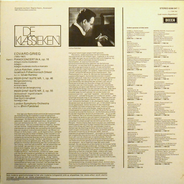 Julius Katchen - Edvard Grieg 'Pianoconcert in a / Peer Guint Suites 1&2'