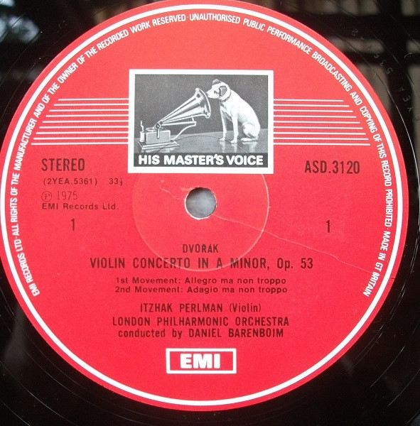 Itzhak Perlman - Dvorak 'Violin Concerto in A minor'