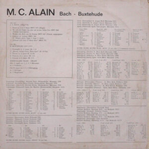 Marie-Claire Alain - Bach / Buxtehude - Afbeelding 3