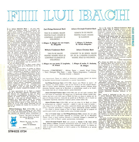 Formatia Concertino - Fii Lui Bach