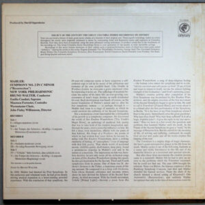 Bruno Walter - Mahler 'Symphony no. 2, Resurrection' (2 LP) - Afbeelding 3