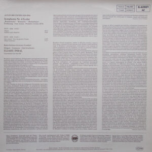 Bruckner, Radio-Sinfonie-Orchester Frankfurt, Eliahu Inbal – Symphony No. 4 ”Romantic” (First Version) - Afbeelding 3