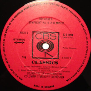 Bruckner - Bruno Walter, Columbia Symphony Orchestra - Symphony No. 9 In D Minor - Afbeelding 2