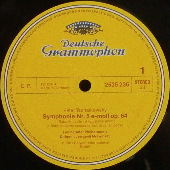 Tschaikowsky - Leningrader Philharmonie, Jewgenij Mrawinskij - Symphonie Nr.5