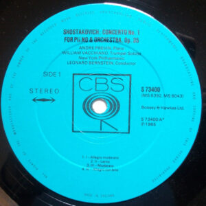 Shostakovich - Andre Previn, Leonard Bernstein – Piano Concerto No.1, Op.35 / Piano Concerto No.2, Op.102 - Afbeelding 2