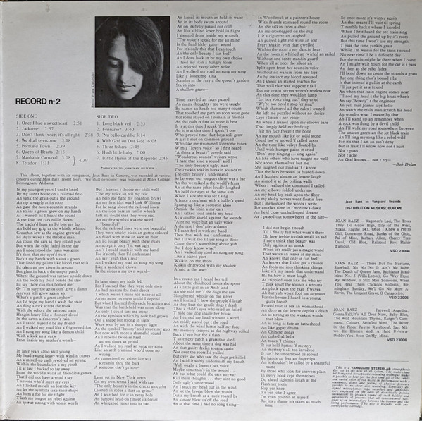 Joan Baez - In Concert (2 LP)
