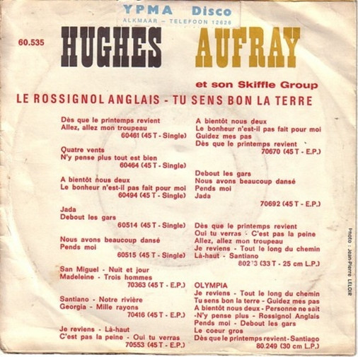 7" | Hughes Auffray - Le Rossignol Anglais / Tu Sens Bon la Terre